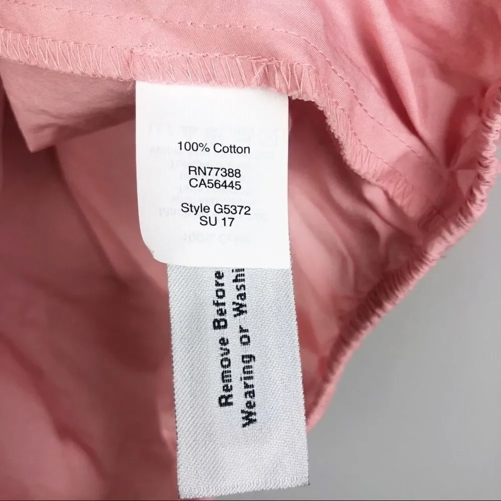 MADEWELL | Off the Shoulder Bubble Top Pink Small